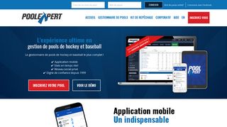 Gestionnaire de pools de hockey et baseball | PoolExpert.com