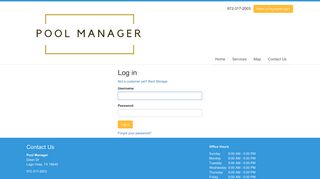 Pool Manager: Log in