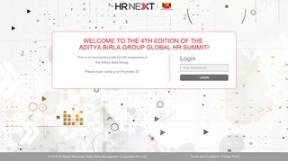 Login - Aditya Birla Group Global HR Summit 2017 - The Future is ONE