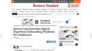 Quess Corp launches digital Paperless Onboarding Platform for ...