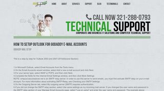How to Setup Outlook for GoDaddy e-mail accounts - Olive Branch IT