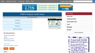 POPA Federal Credit Union - San Dimas, CA at 188 East Arrow Highway