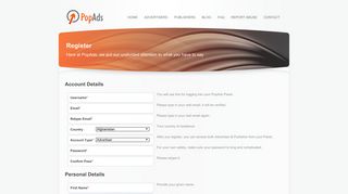 PopAds - Register