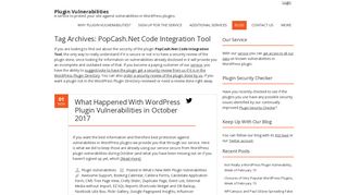 PopCash.Net Code Integration Tool – Plugin Vulnerabilities