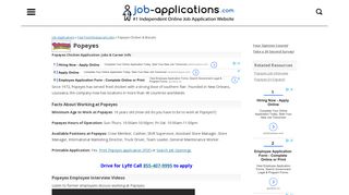 Popeyes Application, Jobs & Careers Online - Job-Applications.com