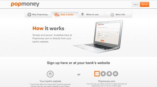 Its easy to sign up, and send or request money | Popmoney