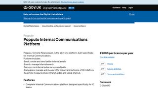 Poppulo Internal Communications Platform - Digital Marketplace