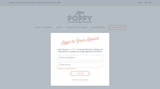 Login - Little Poppy Co