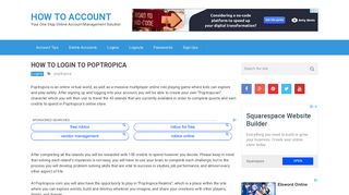 How to Login to Poptropica | How To Account