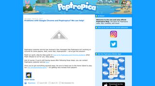 Problems with Google Chrome and Poptropica? We can help ...