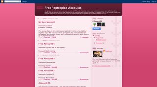 Free Poptropica Accounts