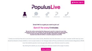 PopulusLive - Register
