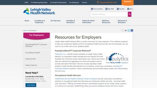 For Employers - Lehigh Valley Health Network - A Passion For Better ...