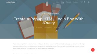 Create a Popup HTML Login Box with jQuery - Adam Bray