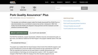 Pork Quality Assurance® Plus - Pork Checkoff