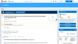 PornHub Premium hack accounts free login and password list ...