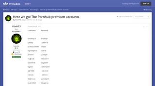 Here we go! The Pornhub premium accounts - Sex & Drugs - Primedice ...