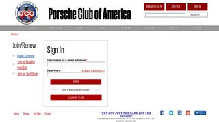 Sign In | Porsche Club of America