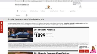 Porsche Panamera Lease Offers & Specials | Porsche Bellevue