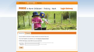 PORSE Login Gateway | My Account - PORSE Manual