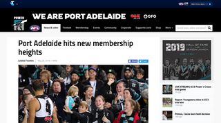 Port Adelaide hits new membership heights - portadelaidefc.com.au