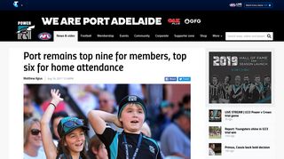 Port remains top nine for members, top six for home attendance ...