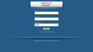 Sign in to PeopleSoft - Oracle PeopleSoft Sign-in
