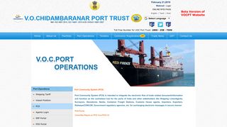 Port Community System (PCS) - Welcome to VOChidambaranar Port ...