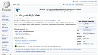 Port Macquarie High School - Wikipedia