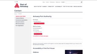 Contact - Port of Antwerp