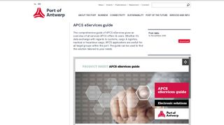 APCS eServices guide | Port of Antwerp