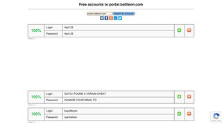portal.battleon.com - free accounts, logins and passwords