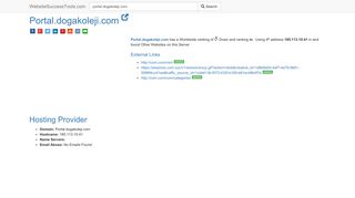 Portal.dogakoleji.com Error Analysis (By Tools)