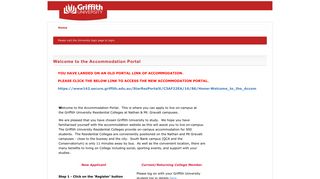 Portal - Welcome to the Accommodation Portal - Griffith University