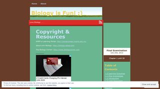 Copyright & Resources | Biology is Fun! ;)
