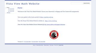 Vista View Math Website - Google Sites