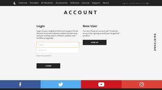 Personal Support Portal login page | Angelbird