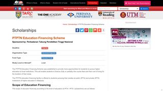 Scholarship: PTPTN Education Financing Scheme - StudyMalaysia ...
