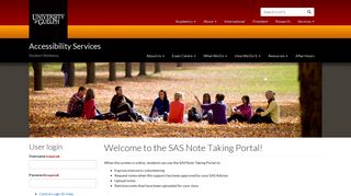 Welcome to the SAS Note Taking Portal! | Accessibility Services