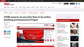 CIMB assures no security flaw in its online banking portal password ...
