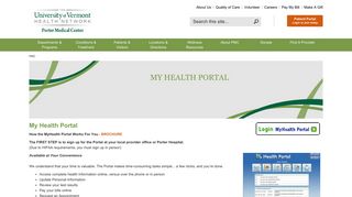 Patient Portal Login or join today - Porter Medical Center