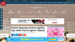 Porter Honours Travel Agents Day with Travel Agent Contest ...