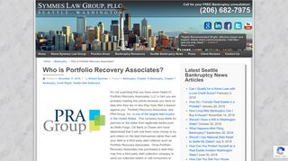 Who is Portfolio Recovery Associates? - Symmes Law Group