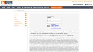Investor Login | Griffin Capital