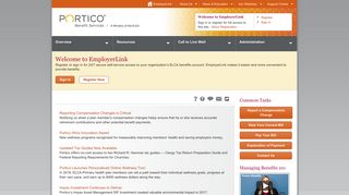 EmployerLink - Main Landing Page - Portico Benefit Services