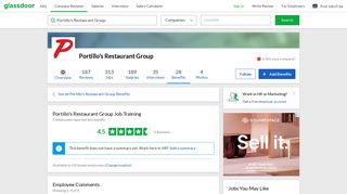 Portillo's Restaurant Group Employee Benefit: Job Training | Glassdoor