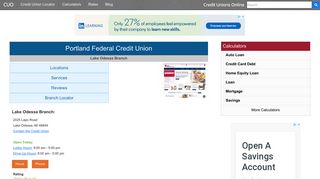 Portland Federal Credit Union - Lake Odessa, MI at 2025 Lapo Road