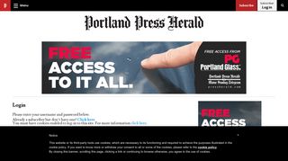 Login - The Portland Press Herald