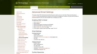 Portland State Office of Information Technology | Advanced Email ...
