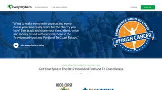 everydayhero USA | Hood and Portland to Coast Relay Fundraising ...